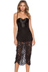 Black Cutout Lace Panel Bustier Bandage Dress